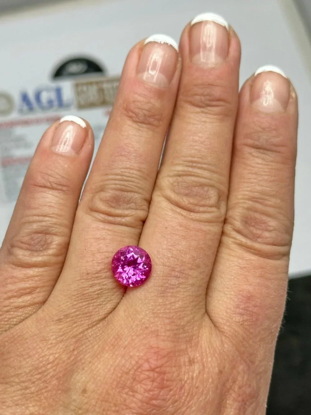 Certified Excellent Round Pink RUBY - Picture 7 of 14